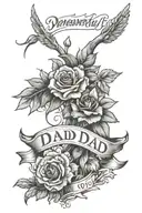 Memorial Tattoo for Dad tattoo design idea