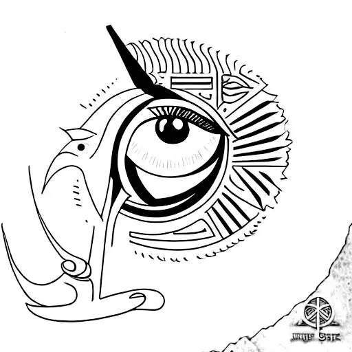 Eye of Ra tattoo design idea