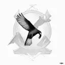 "let the world go round without you" frigatebird tattoo design idea