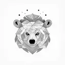 Forest with bear tattoo design idea