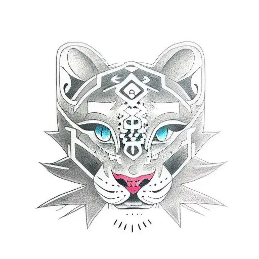panther head tattoo design idea