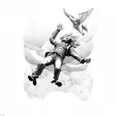 Icarus falling tattoo design idea