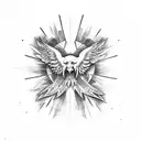 Icarus falling tattoo design idea