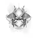 Icarus falling tattoo design idea