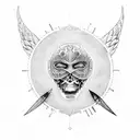 Icarus falling tattoo design idea