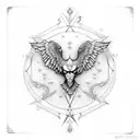 Icarus falling tattoo design idea