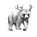 Bear, Owl, Elephant, Deer tattoo design idea