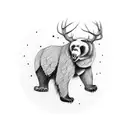 Bear, Owl, Elephant, Deer tattoo design idea