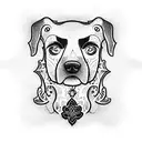 Dog tattoo design idea
