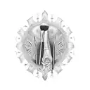 A paintbrush and a needle, symbolizing the fusion of painting and tattooing tattoo design idea