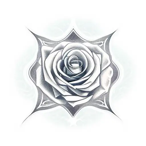 Rose, heart, dagger tattoo design idea