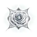 Rose, heart, dagger tattoo design idea