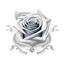 Rose, heart, dagger tattoo design idea