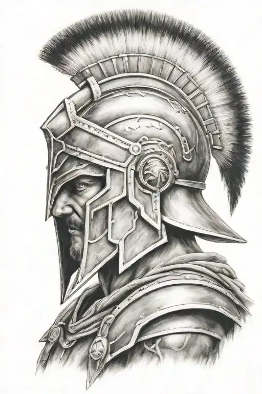 spartan warrior tattoo design idea