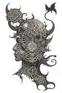 bipolar schizophrenia disorder tattoo design idea