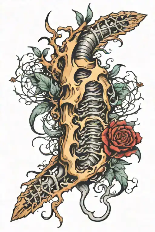 Spinal cord "broke tattoo design idea