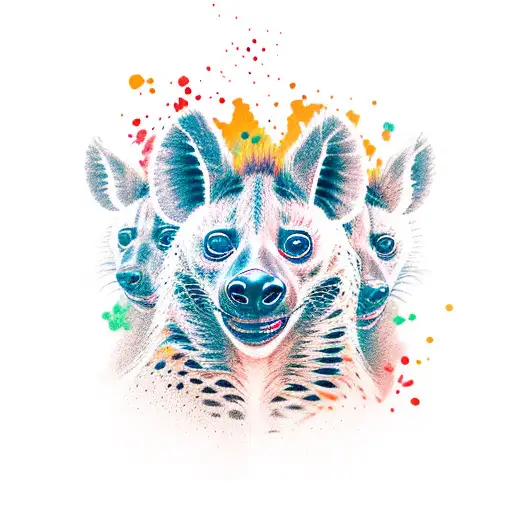 hyena tattoo design idea
