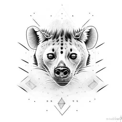hyena tattoo design idea