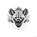 hyena tattoo design idea