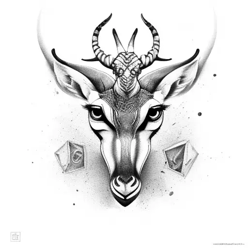 gazelle tattoo design idea