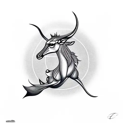 gazelle tattoo design idea
