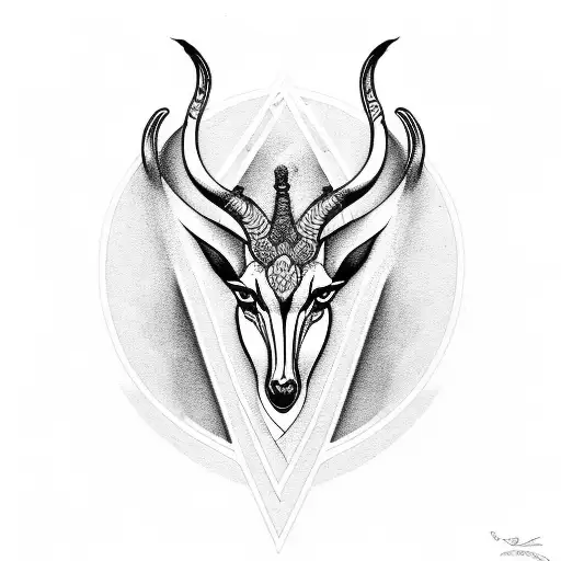 gazelle logo tattoo design idea