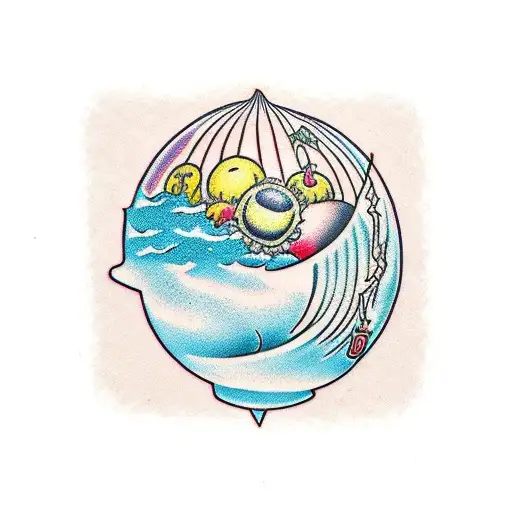 onion planet tattoo design idea