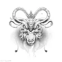 aries, persia, arm sleeve tattoo design idea