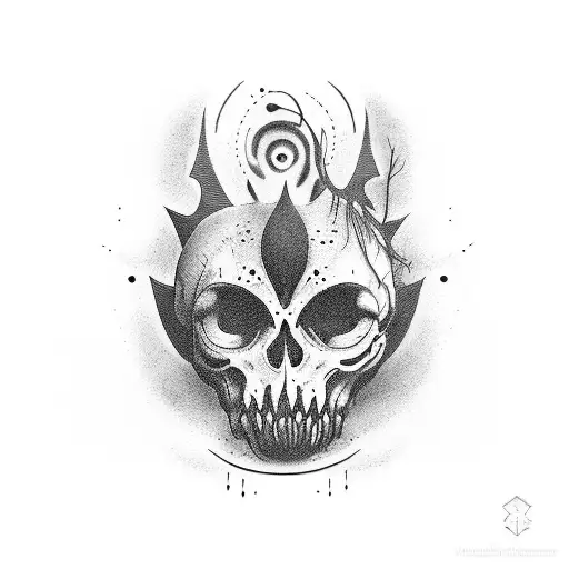 Incorporate elements of psychology and horror into a tattoo design tattoo design idea