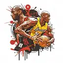 kobe bryant black mamba tattoo design idea