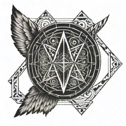 555 angel numbers tattoo design idea