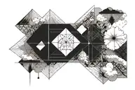 555 inbetween clouds tattoo design idea