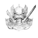 guts from berserk anime with his berserk armor holding his greatsword tattoo design idea