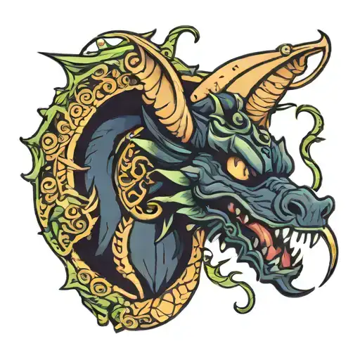 dragons moscow mule drink  tattoo design idea