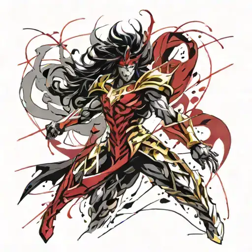gemini armor saint seiya tattoo design idea