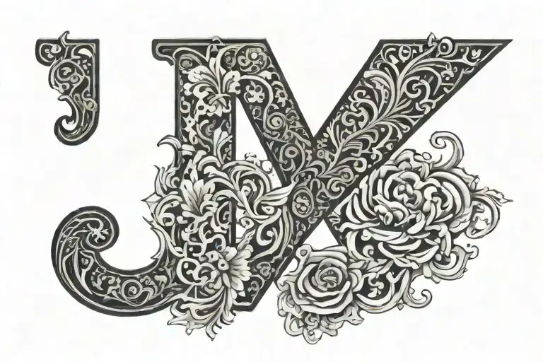 the number 1994 with lace filling it in the middle tattoo design idea