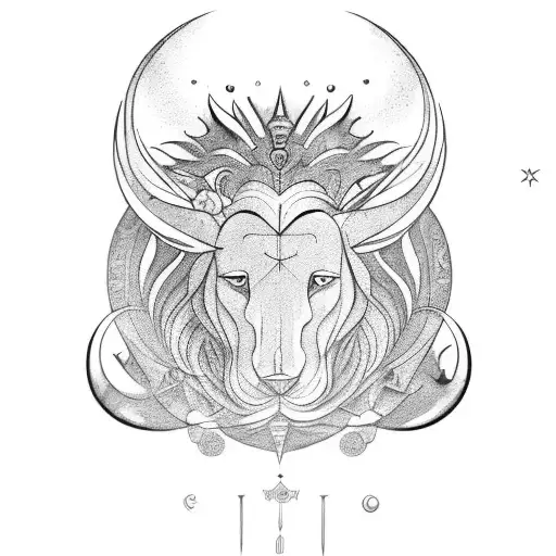 signo de Libra y Leo  tattoo design idea