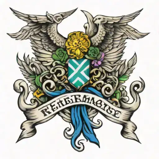 mum remembrance, Scotland flag, brother remembrance, Celtic Fc, angel, children  tattoo design idea