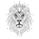 half lion and half sun tattoo design idea