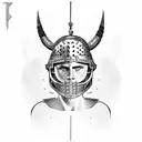 gladiator helmet  tattoo design idea