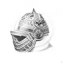 gladiator helmet  tattoo design idea