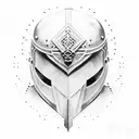 gladiator helmet  tattoo design idea