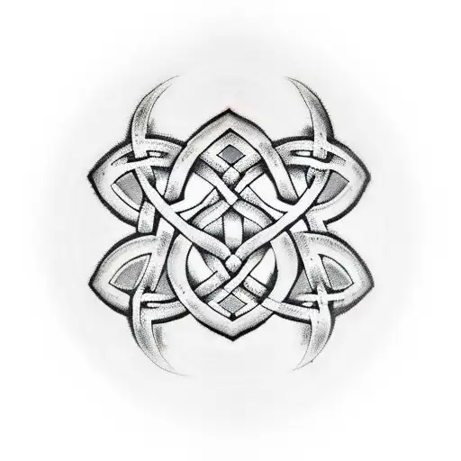 Celtic nature symbols knotwork scotland feminine  tattoo design idea