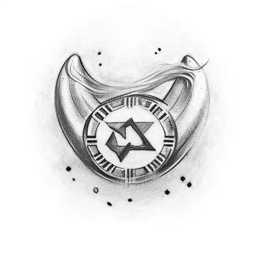 cornicello with Italian flag tattoo design idea