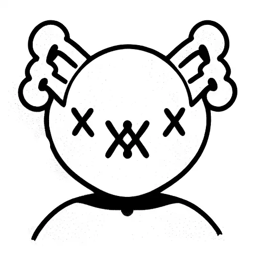 kaws x Picasso  tattoo design idea