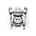 kaws x Picasso  tattoo design idea