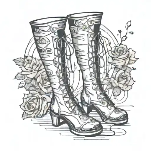 marionette doll latex sexy ballet boots  tattoo design idea