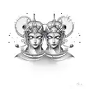 gemini tattoo design idea