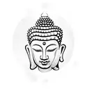 half face buddha  tattoo design idea