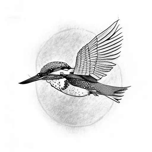 kingfisher tattoo design idea